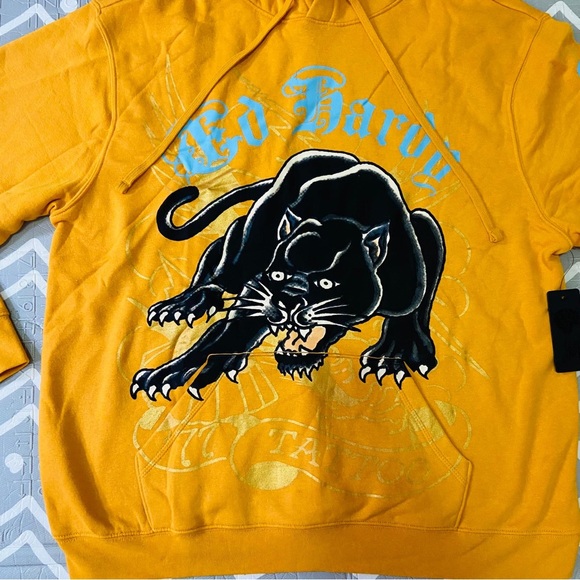 Vintage Retro Ed hardy graphic panther hoodie sweater - Picture 2 of 7